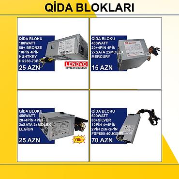 Qida blokları: Qida Blokları ⭐180Watt 80+Bronze 10pin 4pin Huntkey HK280-73PP (Yeni — 1