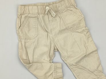 legginsy ze srebrnym lampasem: Baby material trousers, 9-12 months, 74-80 cm, F&F, condition - Very good