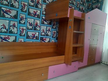 divan dəst: Uşaq otağı üçün modul dəst – çarpayı + şkaf + rəfli bölmə - Material — 3