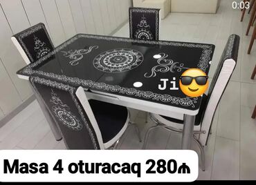 metbex oturacaqlari: Mətbəx üçün, Yeni, 4 stul