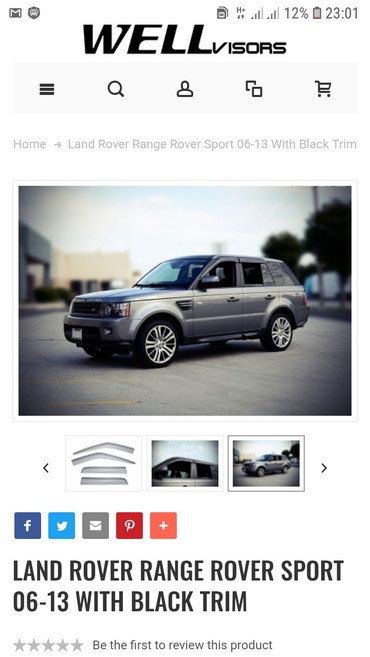 Ветровики на Land rover Range Rover Бишкек Ветровики российского
