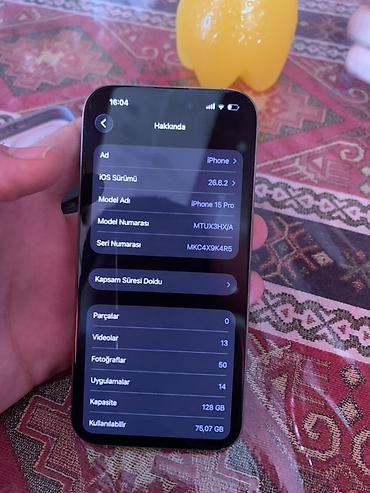 11 telefon: IPhone 15 Pro, 128 GB, Natural Titanium, Face ID — 2