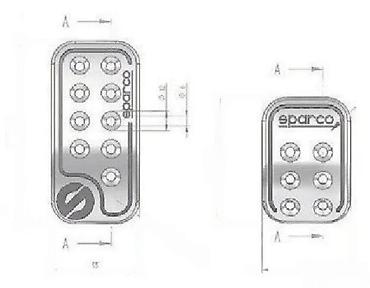 pedale: Sportske pedale papucice Sparco - Model 2. Univerzalne sportske pedale — 3