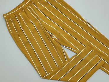 Spodnie: Spodnie H&M, S (EU 36), stan - Idealny, wzór - Linia, kolor - Brązowy