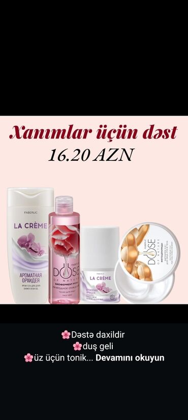 Kosmetika dəstləri: Kosmetik dəst, Faberlic, 4 məhsul, Yeni, Pulsuz çatdırılma