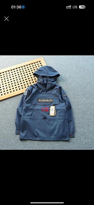 анорак: Мужская куртка, 2XL, Napapijri, Новый, цвет - Синий, Самовывоз — 1