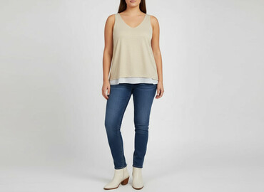 lniany t shirty hm: Grain de Malice, Топ жіночий, розмір XL