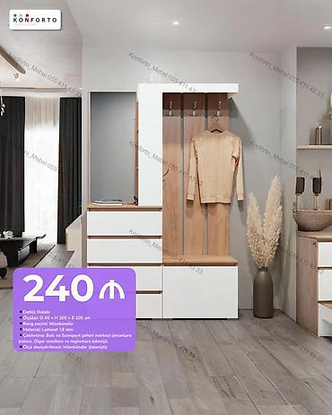 Dəhliz dolabı - Ölçülər: D 40 × H 200 × E 100 sm - Material: 18 mm