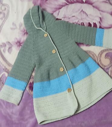 вязанная: Кардиган вязаный, ручной работы, новый, на девочку 4-6 лет — 2
