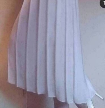 teksas suknja duga: XL (EU 42), Mini, color - White