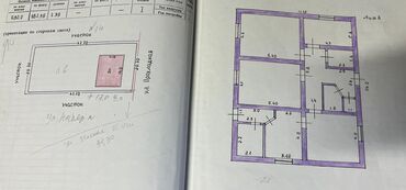 балыкчы дом: Дом, 100 м², 4 комнаты, Собственник, Старый ремонт