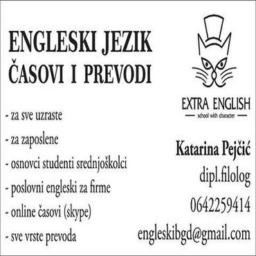 Obuka i kursevi: A1, B1, C1 Casovi engleskog jezika za sve uzraste, osnovna škola-