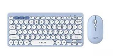 Tastature: Havit bežični set – tastatura i miš (svetloplava) - Komplet — 12