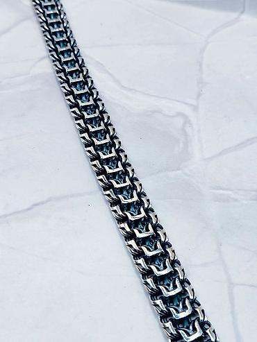 Цепочки: Серебряный Браслет Рамзес 55 грамм 23 см Ручная работа Изготовлен под — 24