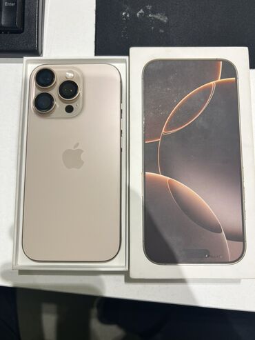 11 про макс 256 бу: IPhone 16 Pro, Колдонулган, 256 ГБ, Desert Titanium, Куту, 96 %