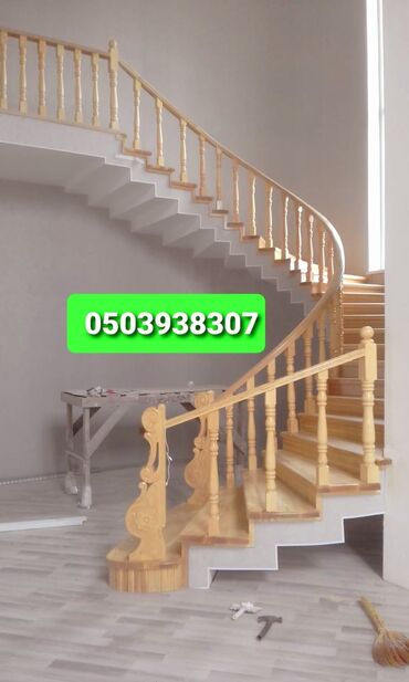 Pilləkən məhəccərləri: Taxta pilləkənlərin hazırlaması.Sərfəli qiymətdə.Zəmanət var! — 27