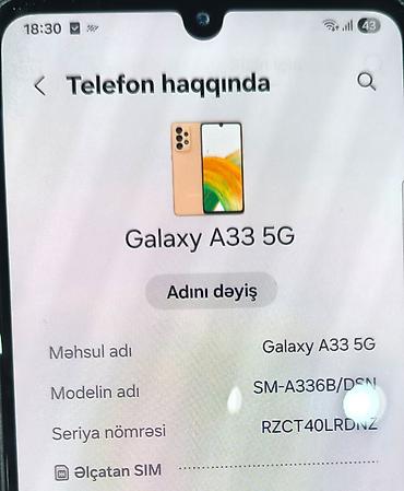m12 samsung: Samsung Galaxy A33 5G, rəng - Qara, İki sim kartlı — 4