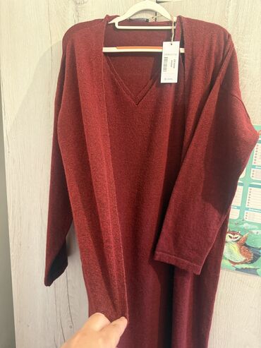 форма для нового года: ДВОЙКА новая ТРИКОТАЖ КАРДИГАН И ПЛАТЬЕ МЯГКИЙ ТЕПЛЫЙ. производство