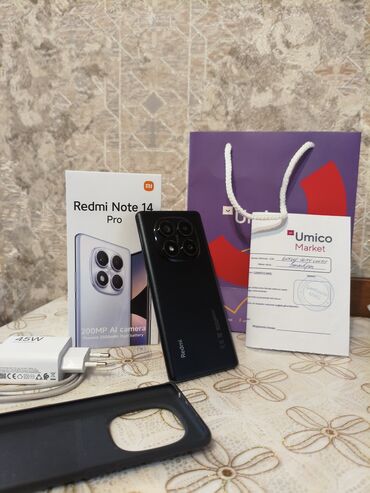 xiomi not 9 pro: Xiaomi Redmi Note 14 Pro, 256 GB, rəng - Boz, 
 Zəmanət, Barmaq izi, İki sim kartlı