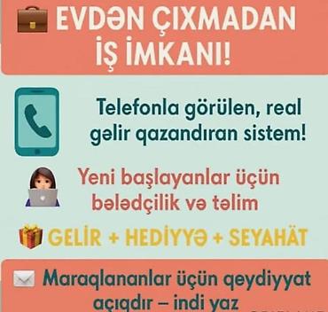 evdə online iş: Evdən çıxmadan işləmə imkanı – telefon vasitəsilə görülən onlayn iş — 1