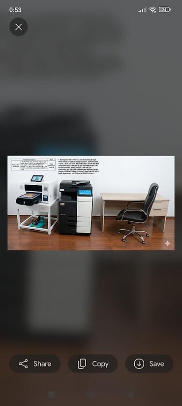 ucuz printer satilir: Kserkopiya,printer,köynək baskı aparat və s, stol stullar əlavə — 3