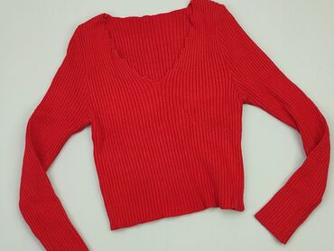 czerwone spódniczka w kratke: Sweter, S, stan - Bardzo dobry