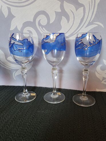 Čaše: Case nove za zestoko pice kristalno staklo,rucno oslikane iz 80ih god — 8
