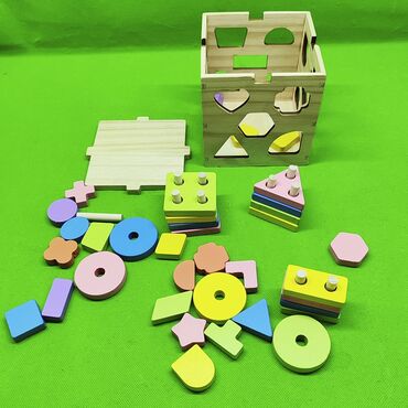 пирамида кубик: Сортер игрушка деревянная для развития ребенка🟢🟡🟠 Ваш ребенок сможет