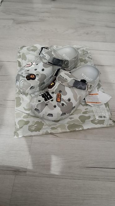 кроксы крокс crocs: Детские сабо Crocs (2 пары) 1) Модель с серо-белым камуфляжным — 1