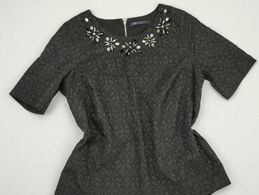 czarne bluzki krótki rekaw: Bluzka Damska, Marks & Spencer, L, stan - Idealny
