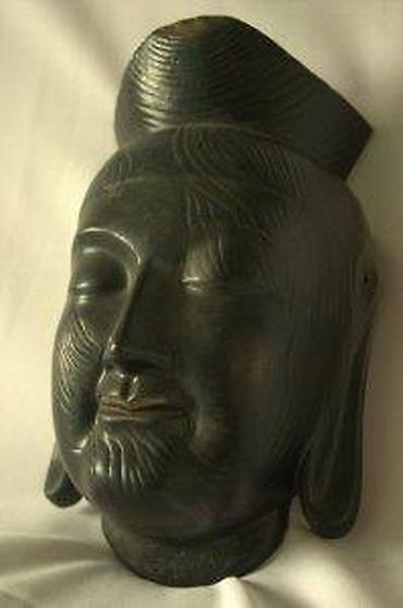 Figure: STARA KERAMIČKA MASKA BUDE | Stara keramička maska bude, oko 60 — 9