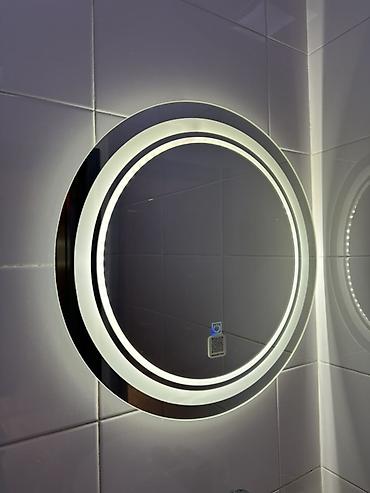 hamam guzguleri: Güzgü Divar üçün, Dairə, Hamam üçün, Arxa işıqlı — 2