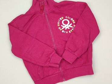 pluszowa kurtka z kapturem: Sweatshirt, Benetton, 7 years, 116-122 cm, condition - Very good