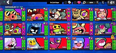 braw stars: Brawl Stars oyun hesabı - Kupa: 41,049 - Savaşçılar: 101/107 açıq - — 3