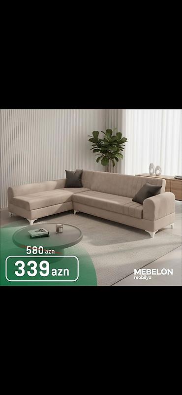 Divan və kreslo dəstləri: Müasir künc divan və qonaq dəsti modelləri - Künc divan, ölçü: 240 sm — 11