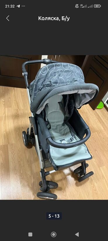 Коляски: Коляска, цвет - Серебристый, Б/у — 2