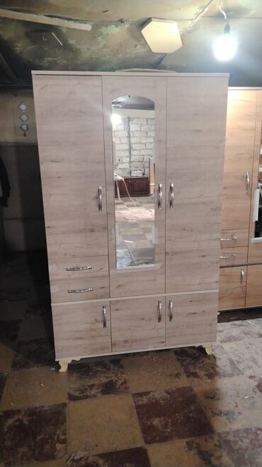 теплый пол: Yeni, Açılan, 3 qapılı Düz dolab, Qarderob, paltar dolabı