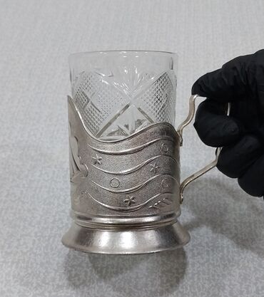 Stəkanlar: Stəkanlar, rəng - Qızılı, 6 ədədli dəst, SSRİ — 17