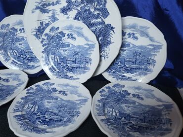 Kuhinjski setovi: Servis za torte,kolace engleski Enoch Wedgwood iz 70ih. Servis je — 6