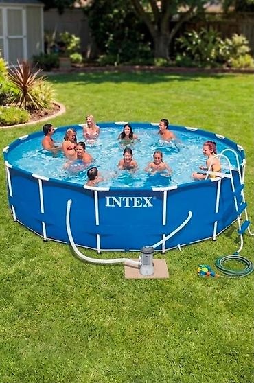 pec sa rernom na drva: 🏊‍♂️ OSVEŽENJE U TVOM DVORIŠTU: INTEX Prism Frame Bazen – 457 x 122 — 2