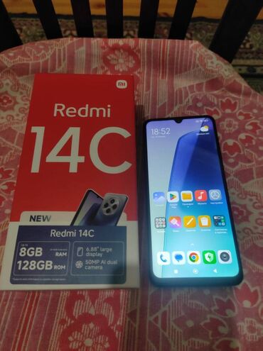 Xiaomi: Xiaomi Redmi 14C, 128 GB, rəng - Göy, 
 Barmaq izi, İki sim kartlı, Face ID