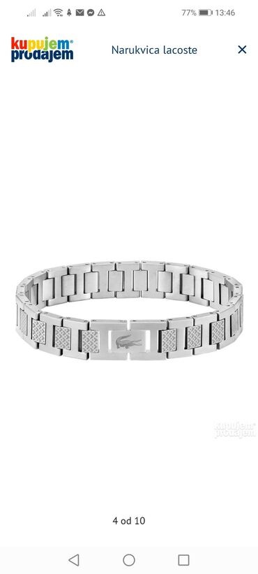 Narukvice: Narukvica Lacoste hirurški čelikCena:2200din — 5