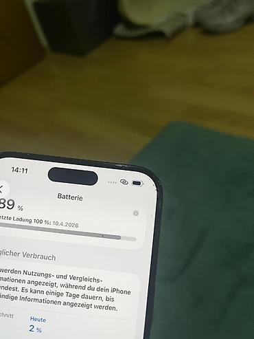 Apple iPhone: IPhone 15 Pro Max, Б/у, 256 ГБ, Black Titanium, Кабель, 78 % — 11