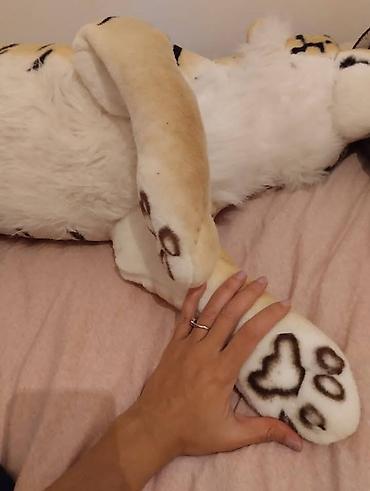 kengur hamer papir: Veliki realističan tigar igračka, dug 95 cm, sa tvrdim punjenjem i bez — 2