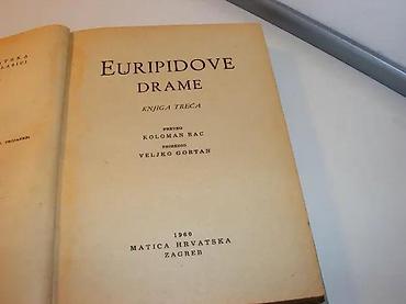 tipke: Drame III Euripidknjiga trećaMatica hrvatska Zagreb 1960 grčki i — 1