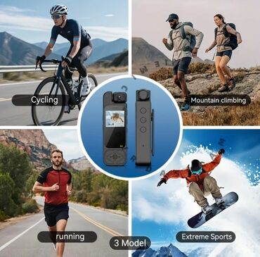 series s: Geyilə bilən mini aksiya kamerası – 2K Quad HD - 2K video və foto