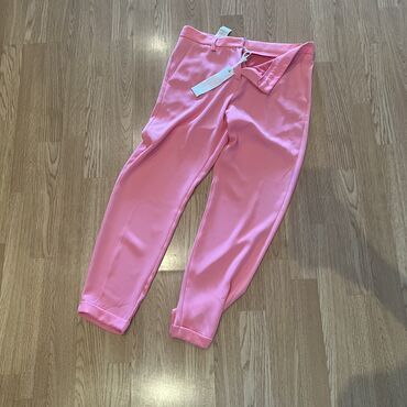 кожаные брюки: Брюки S (EU 36), цвет - Розовый