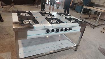 stayasi pec: Sənaye tipli 6 gözlü qaz plitəsi - Material: paslanmayan polad (inox — 1