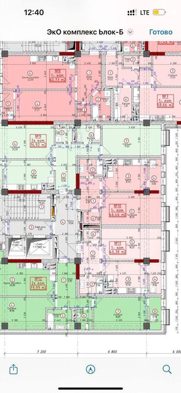 Продажа квартир: 1 комната, 46 м², Элитка, 6 этаж, ПСО (под самоотделку)