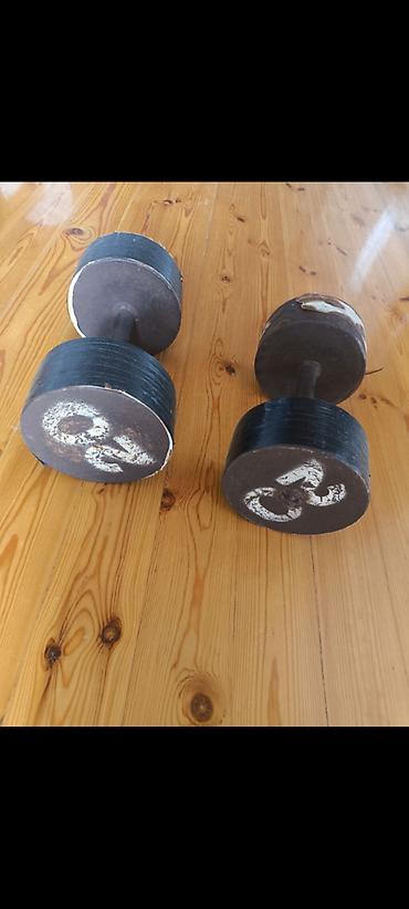 Спорт и отдых: Heresi 20kilo iki dene qantel demirdendir cati qirigi yoxdur əla — 1